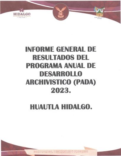INFORME GENERAL DE RESULTADOS PADA 